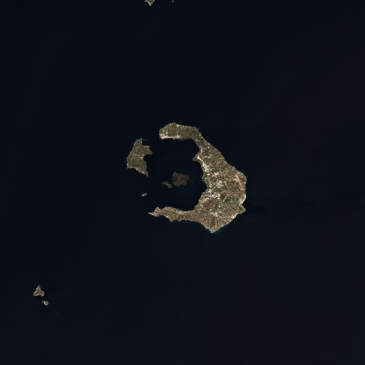 santorini satellite imagery