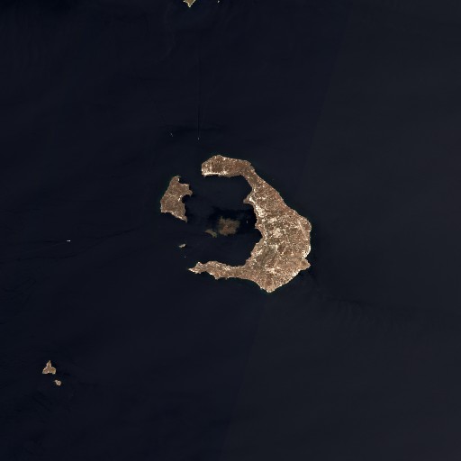 santorini satellite imagery