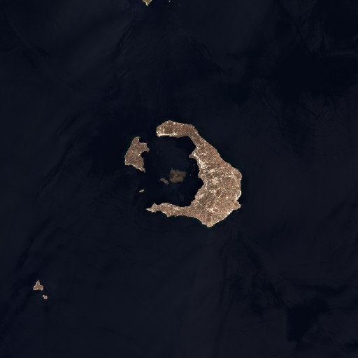 santorini satellite imagery