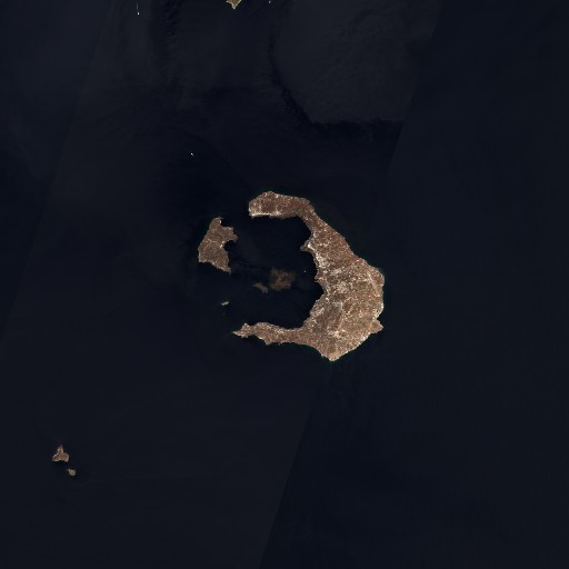 santorini satellite imagery